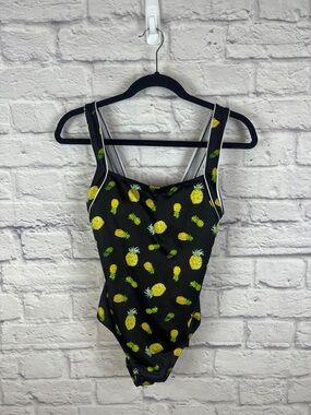 April Cornell One Piece Pineapple Print  Whimsical Swimsuit size XS